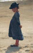 Peder Severin Kroyer Little girl standing on Skagen's southern Beach oil